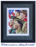 Norman Rockwell Signed Print of Growth of a Leader Showing the Progression of a Boy Scout from Cub Scout to Scoutmaster